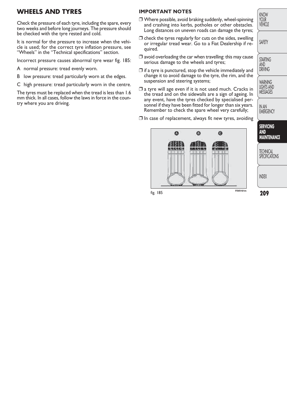 FIAT Nuovo Doblo' Panorama User Manual | Page 210 / 274