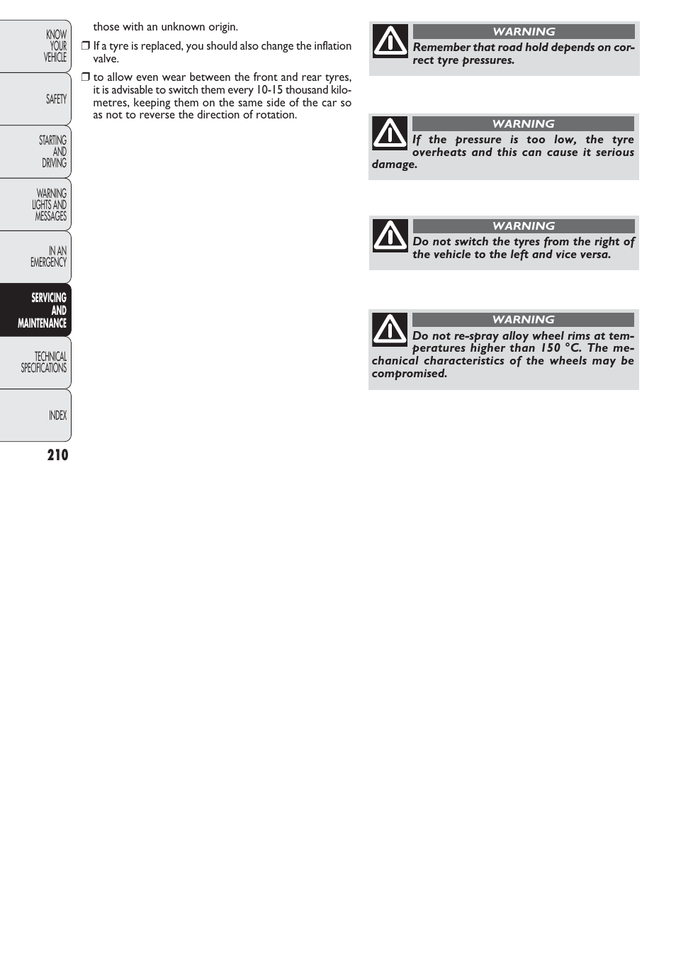 FIAT Nuovo Doblo' Panorama User Manual | Page 211 / 274