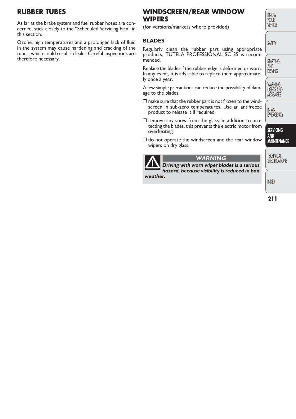 FIAT Nuovo Doblo' Panorama User Manual | Page 212 / 274