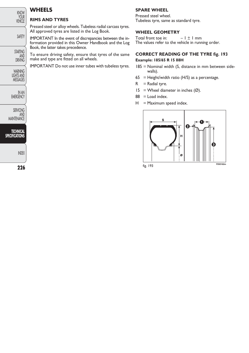 FIAT Nuovo Doblo' Panorama User Manual | Page 227 / 274