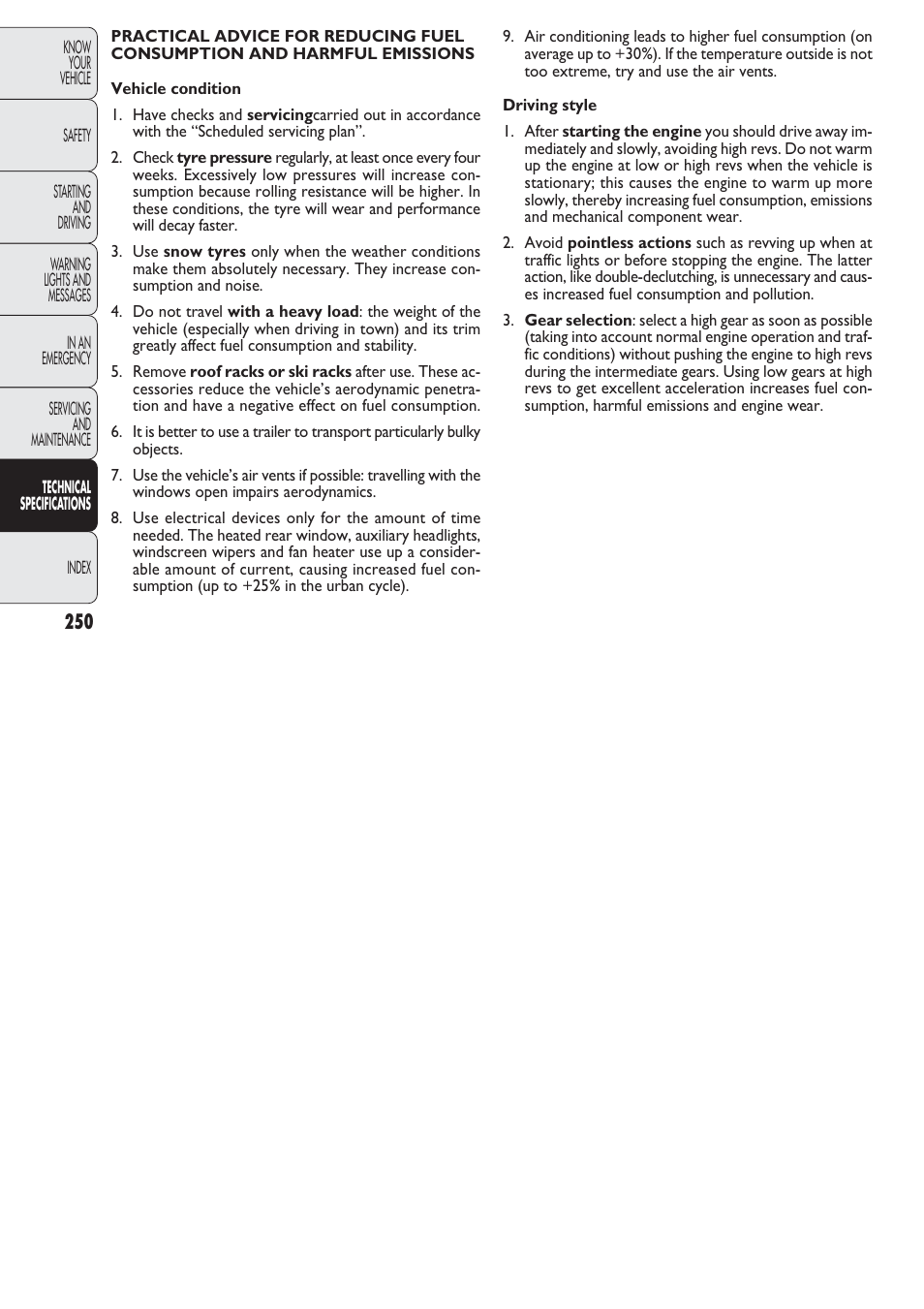 FIAT Nuovo Doblo' Panorama User Manual | Page 251 / 274