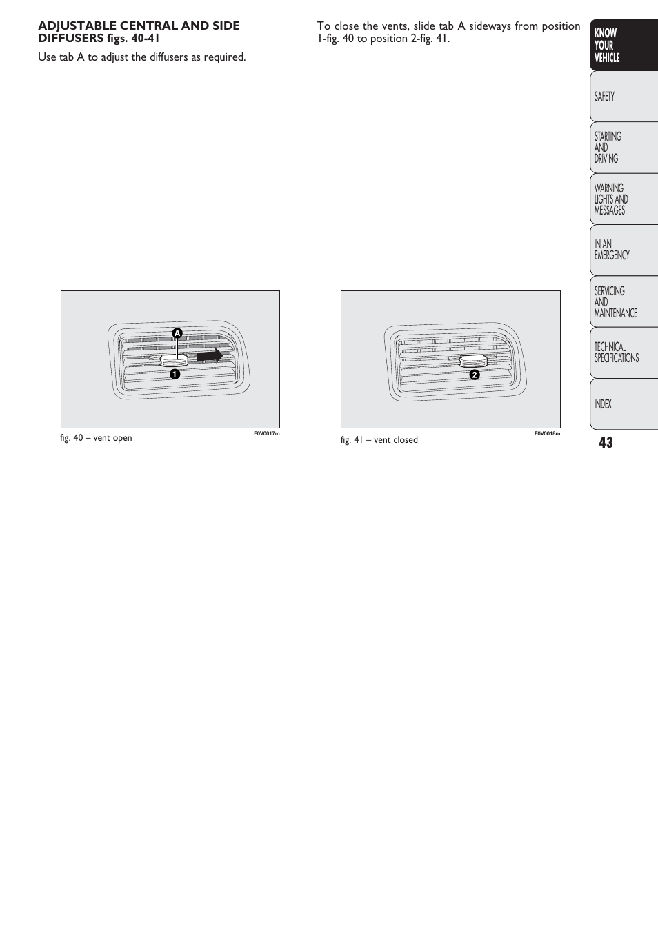 FIAT Nuovo Doblo' Panorama User Manual | Page 44 / 274