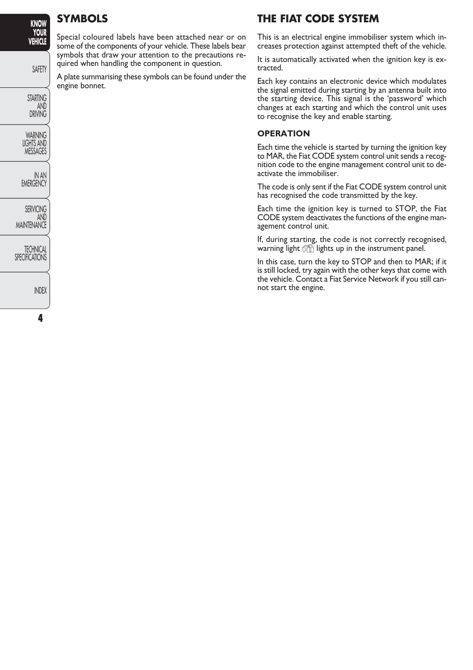 FIAT Nuovo Doblo' Panorama User Manual | Page 5 / 274