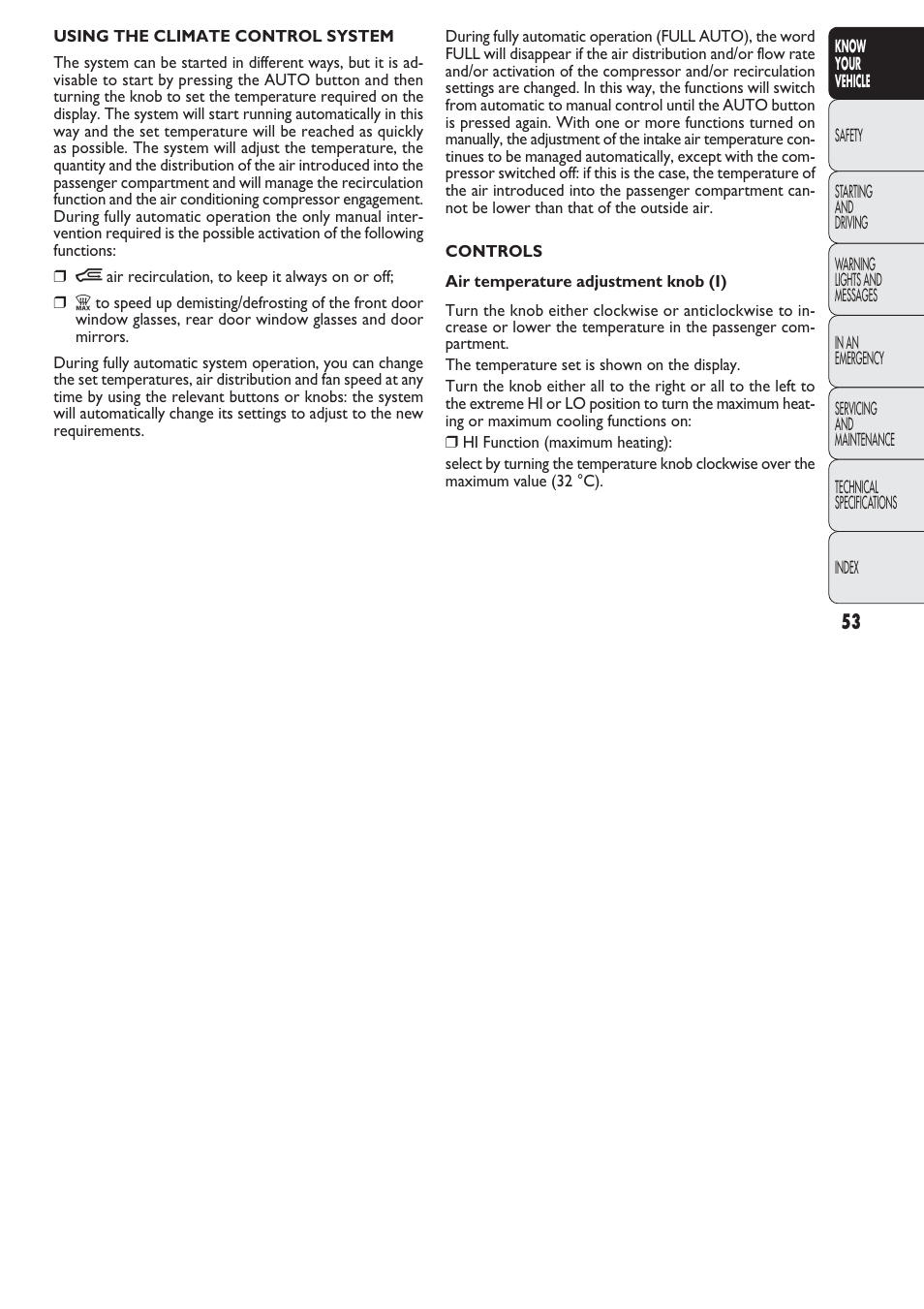 FIAT Nuovo Doblo' Panorama User Manual | Page 54 / 274
