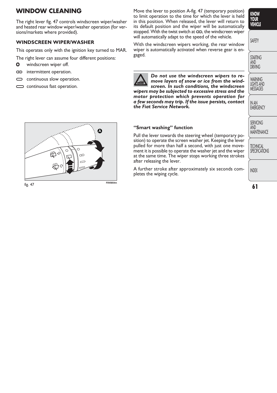 FIAT Nuovo Doblo' Panorama User Manual | Page 62 / 274