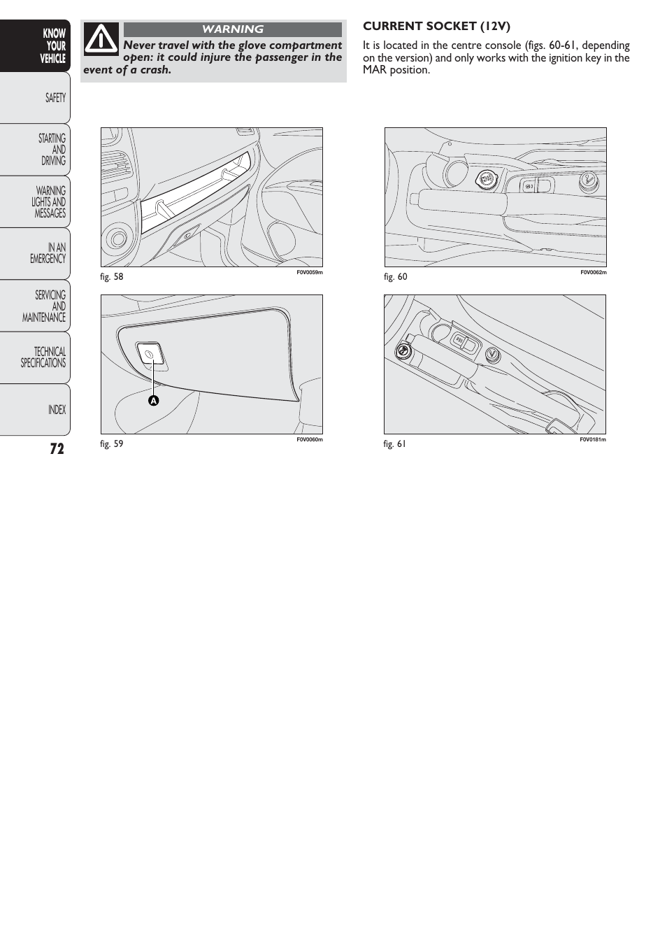 FIAT Nuovo Doblo' Panorama User Manual | Page 73 / 274