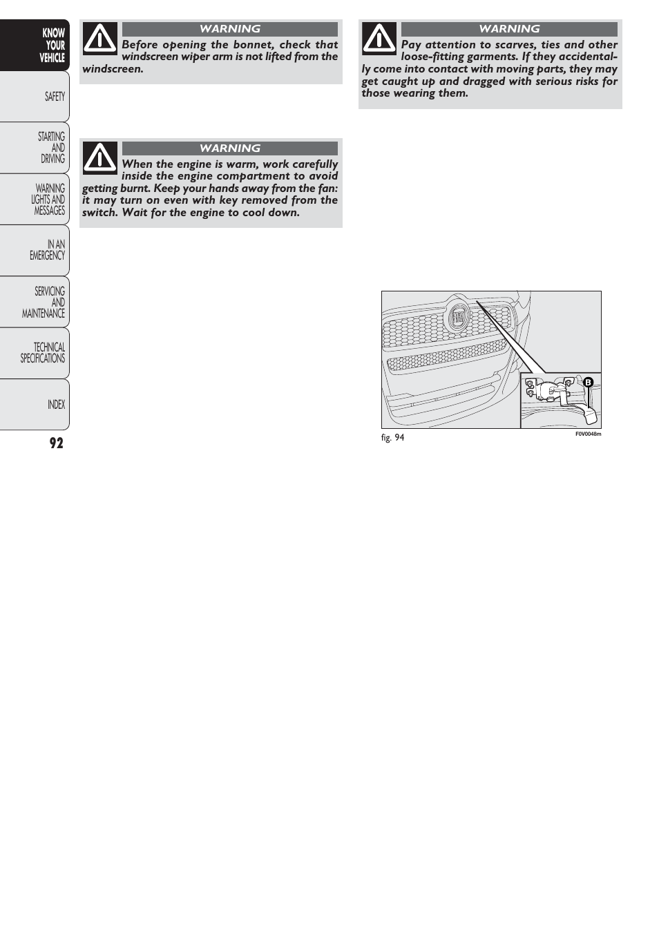 FIAT Nuovo Doblo' Panorama User Manual | Page 93 / 274