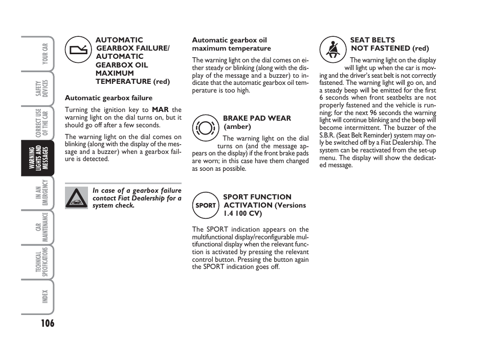 FIAT 500 User Manual | Page 107 / 186