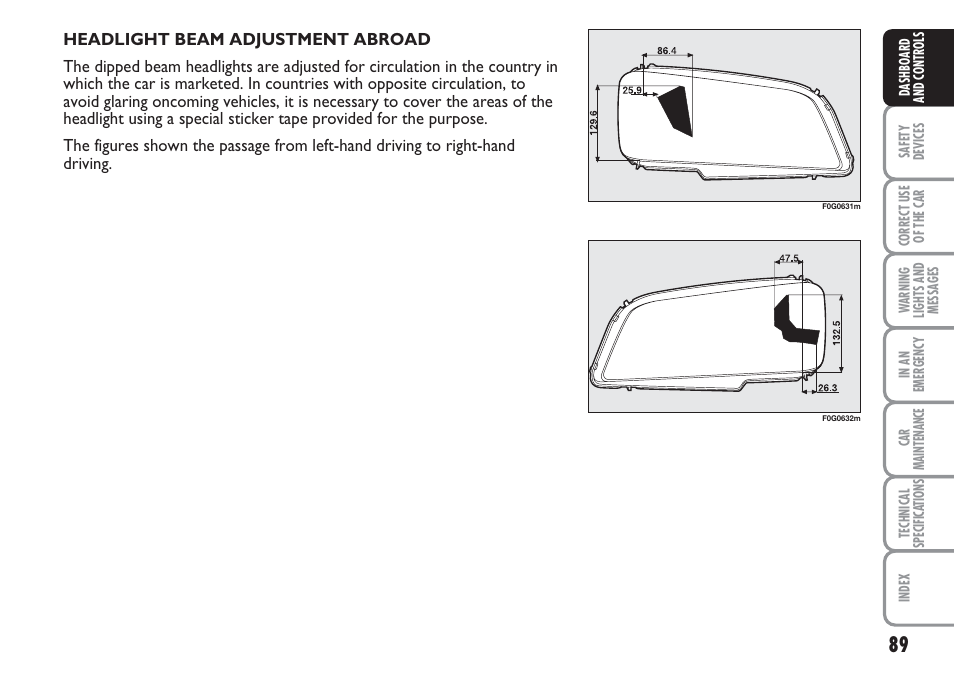 FIAT Multipla User Manual | Page 90 / 266