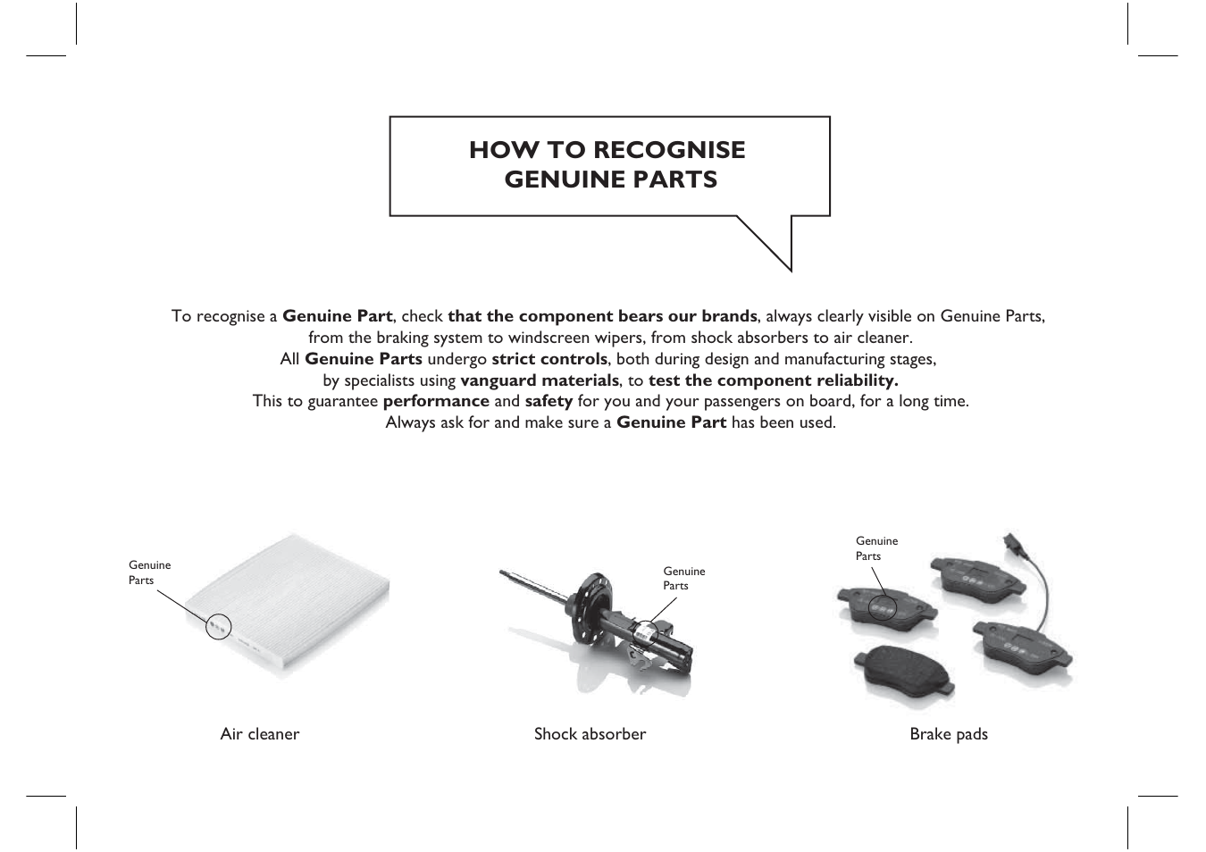 How to recognise genuine parts | FIAT Panda User Manual | Page 4 / 284