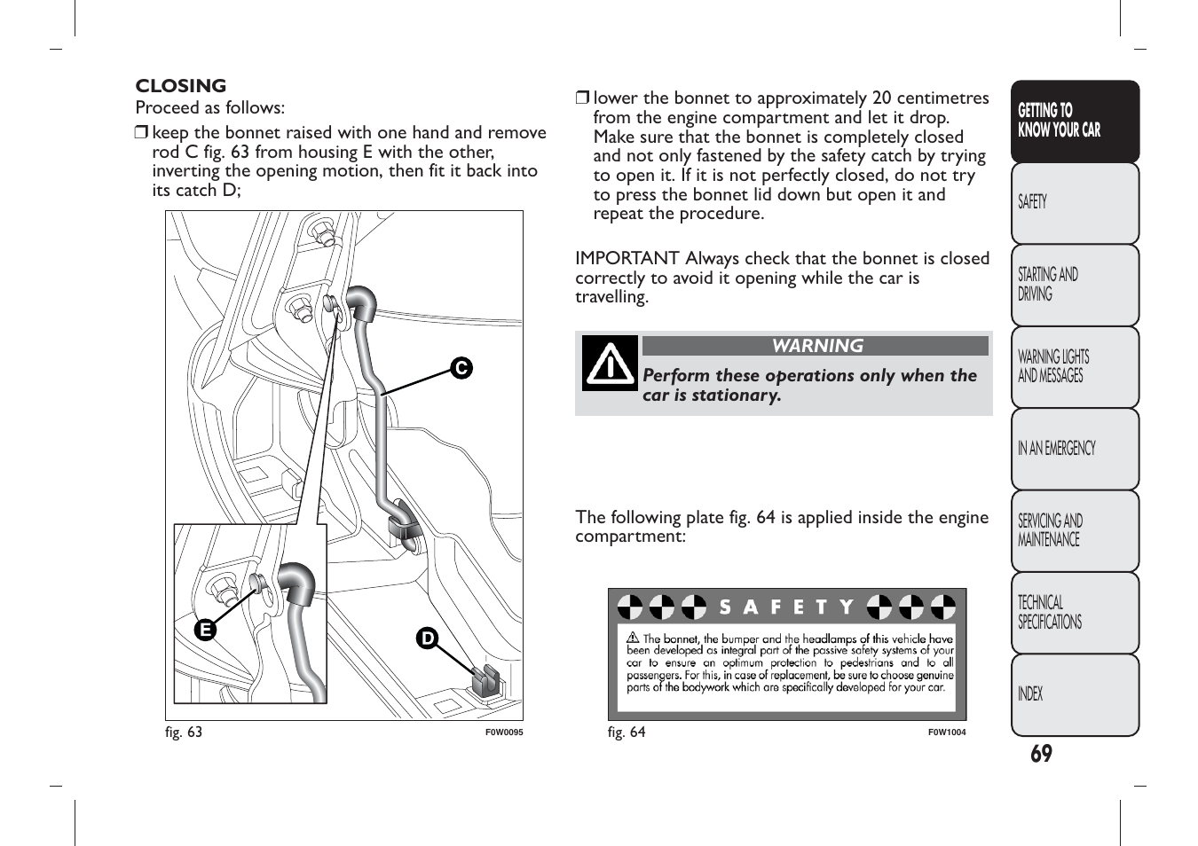 FIAT Panda User Manual | Page 73 / 284