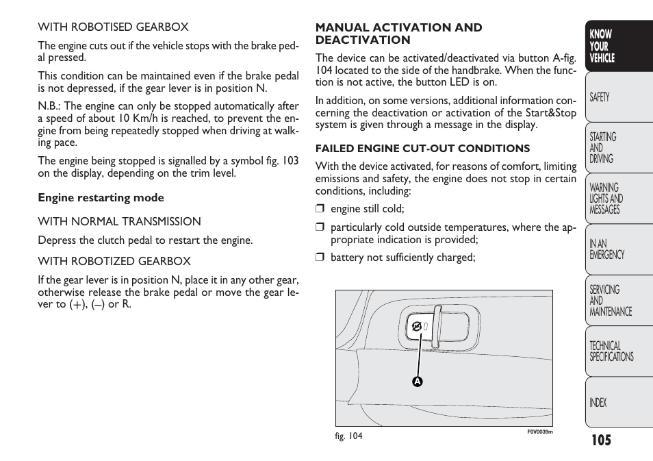 FIAT Nuovo Doblo' Panorama User Manual | Page 109 / 283