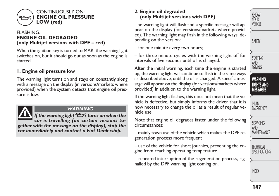 FIAT Nuovo Doblo' Panorama User Manual | Page 151 / 283