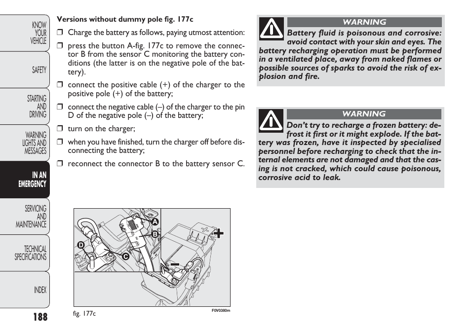 FIAT Nuovo Doblo' Panorama User Manual | Page 192 / 283