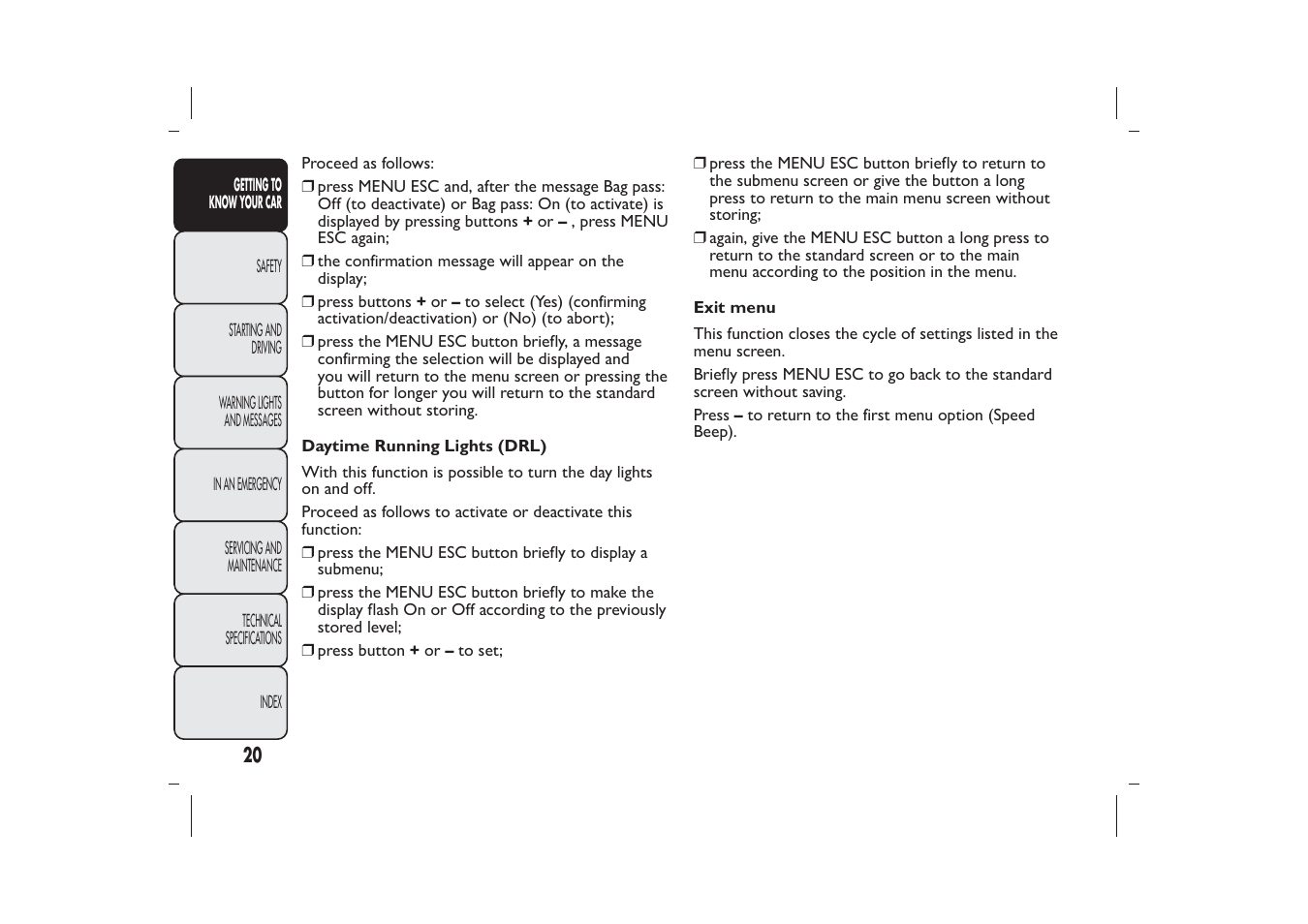 FIAT 500 User Manual | Page 23 / 230