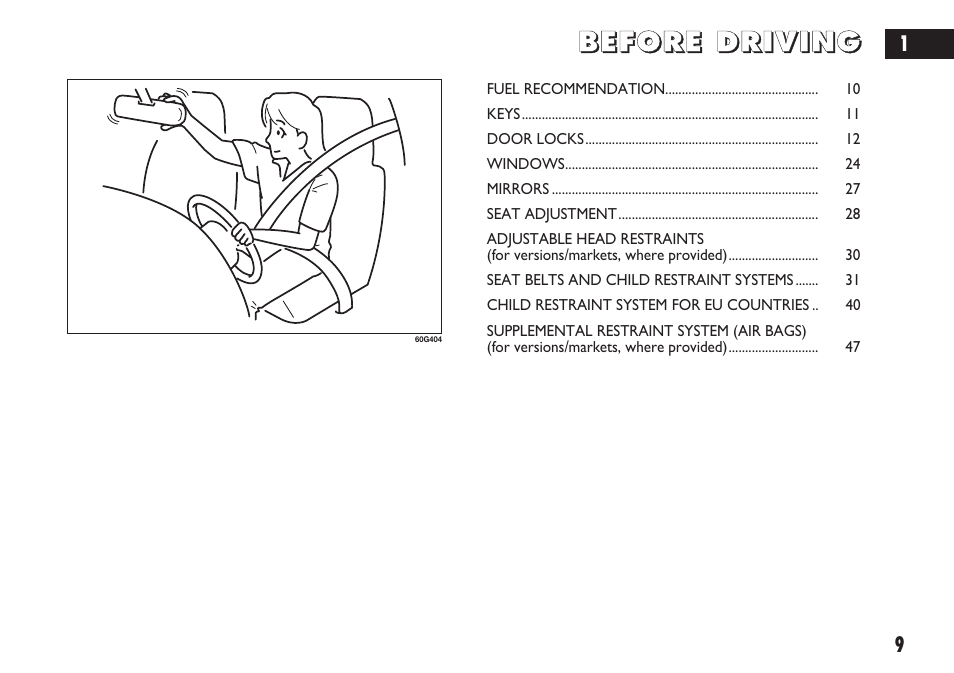 FIAT Sedici User Manual | Page 10 / 270