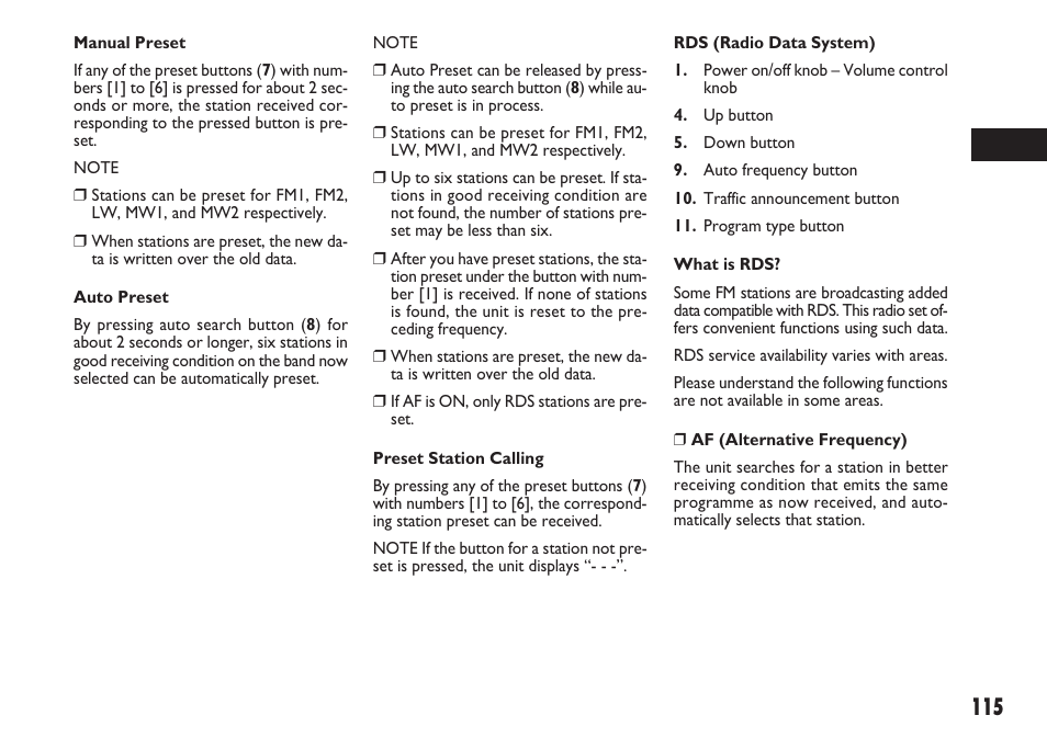 FIAT Sedici User Manual | Page 116 / 270