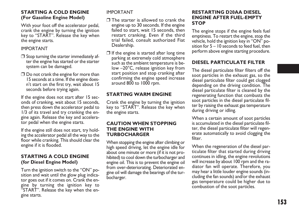 FIAT Sedici User Manual | Page 154 / 270