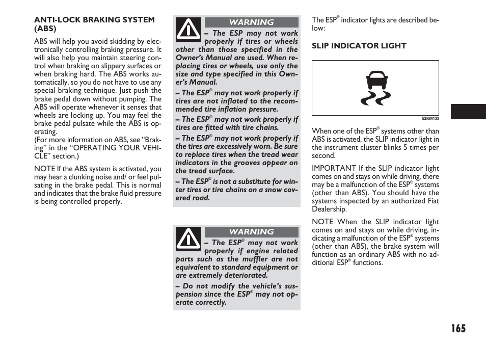FIAT Sedici User Manual | Page 166 / 270