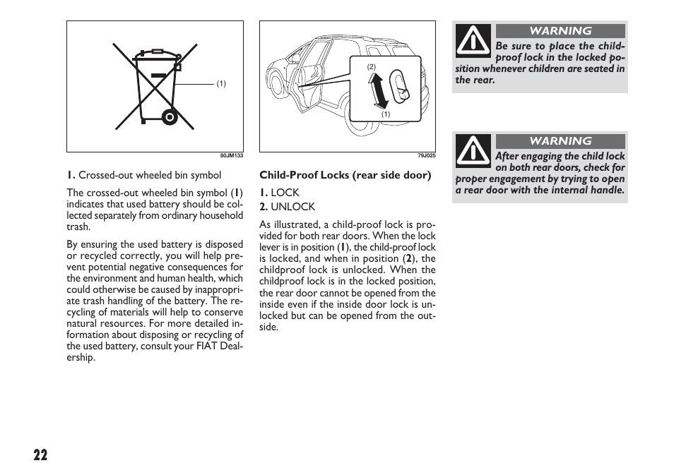 FIAT Sedici User Manual | Page 23 / 270