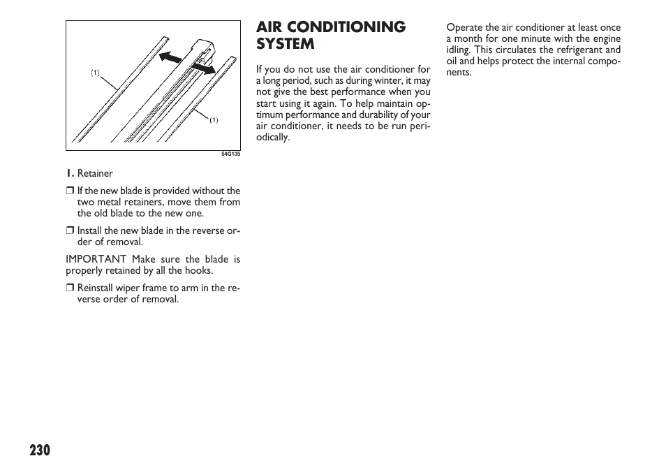 Air conditioning system | FIAT Sedici User Manual | Page 231 / 270