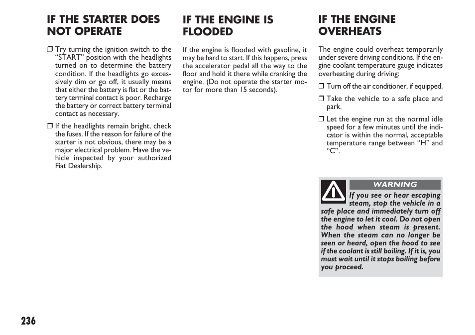 FIAT Sedici User Manual | Page 237 / 270