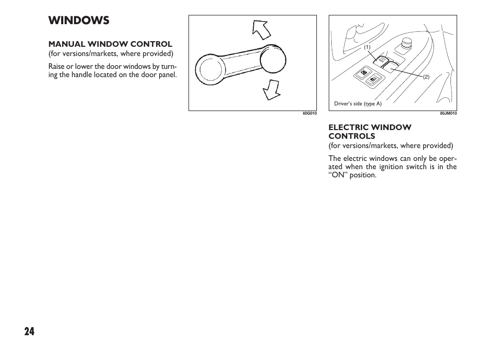Windows | FIAT Sedici User Manual | Page 25 / 270