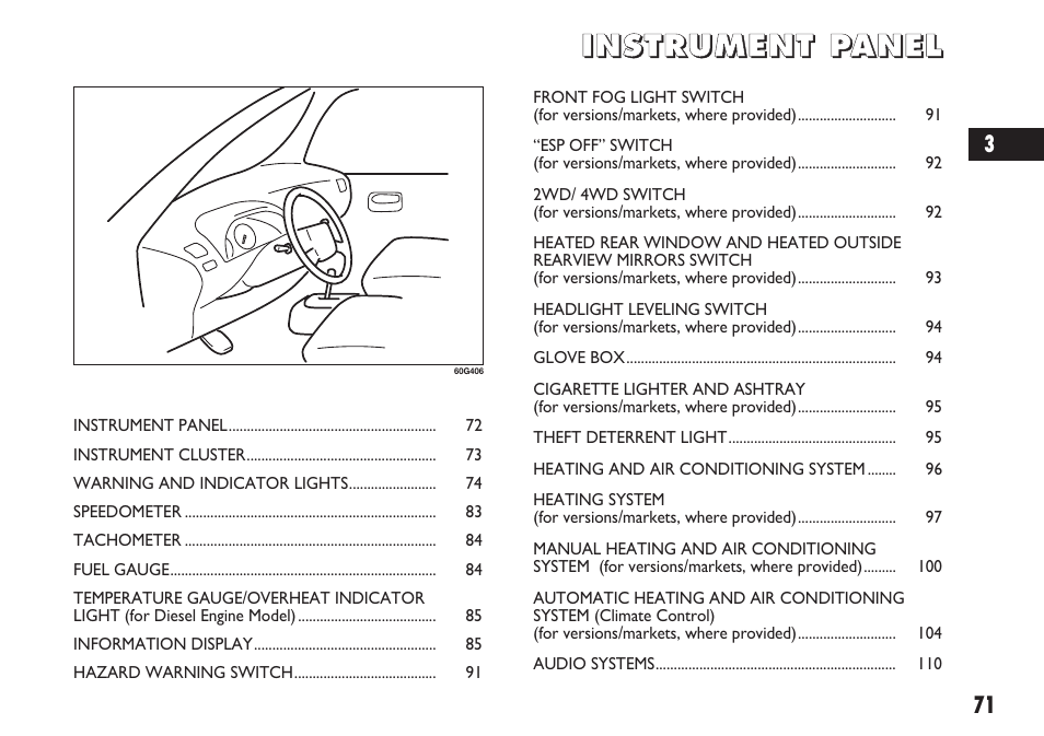 FIAT Sedici User Manual | Page 72 / 270