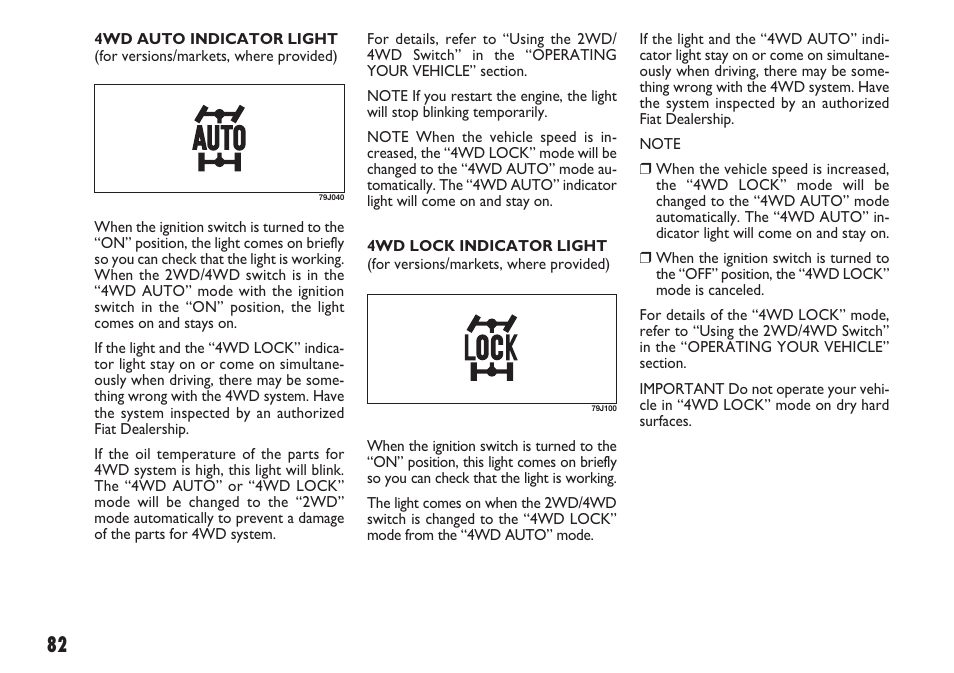 FIAT Sedici User Manual | Page 83 / 270