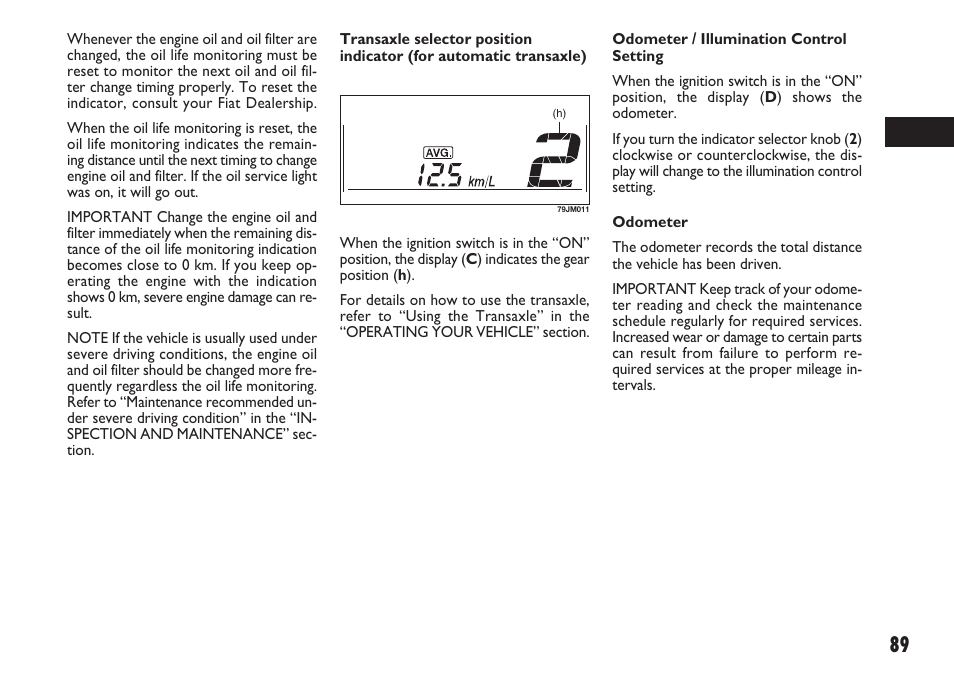 FIAT Sedici User Manual | Page 90 / 270