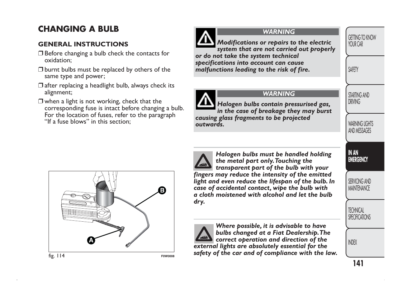 FIAT Panda User Manual | Page 145 / 260