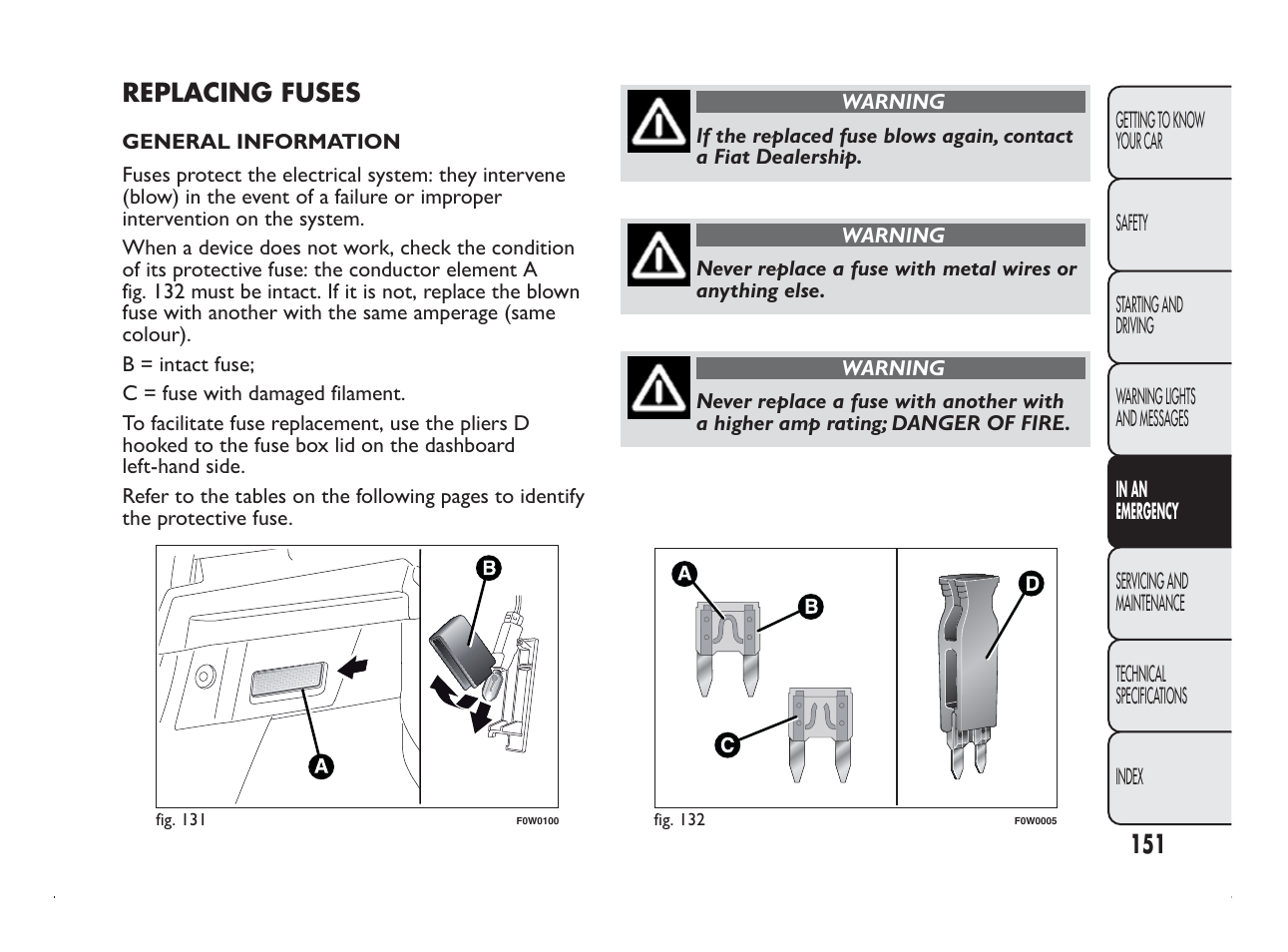 FIAT Panda User Manual | Page 155 / 260