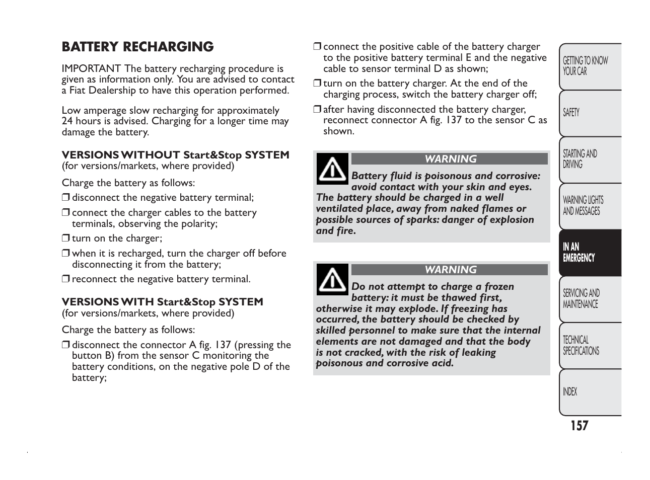 FIAT Panda User Manual | Page 161 / 260