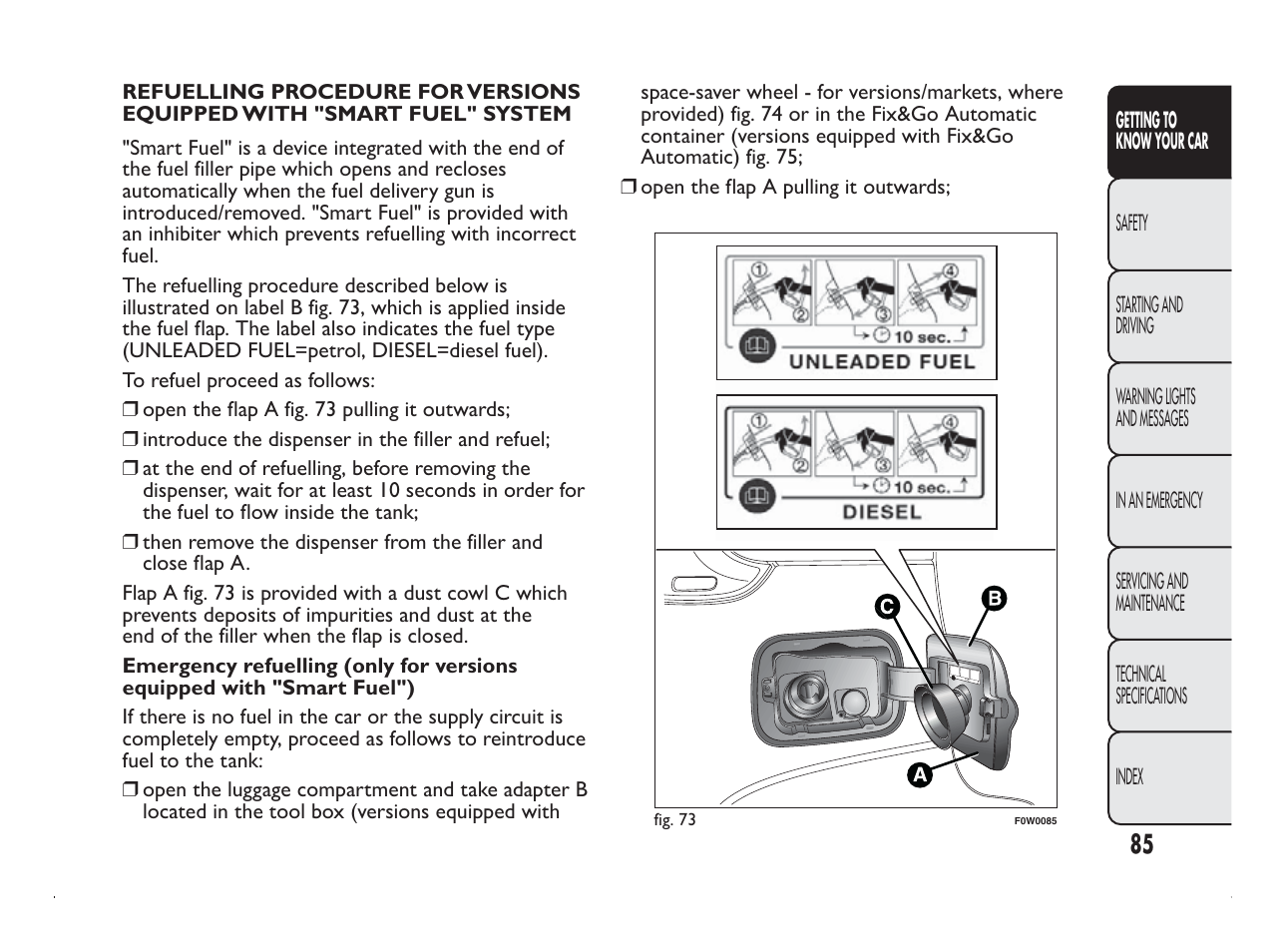 FIAT Panda User Manual | Page 89 / 260