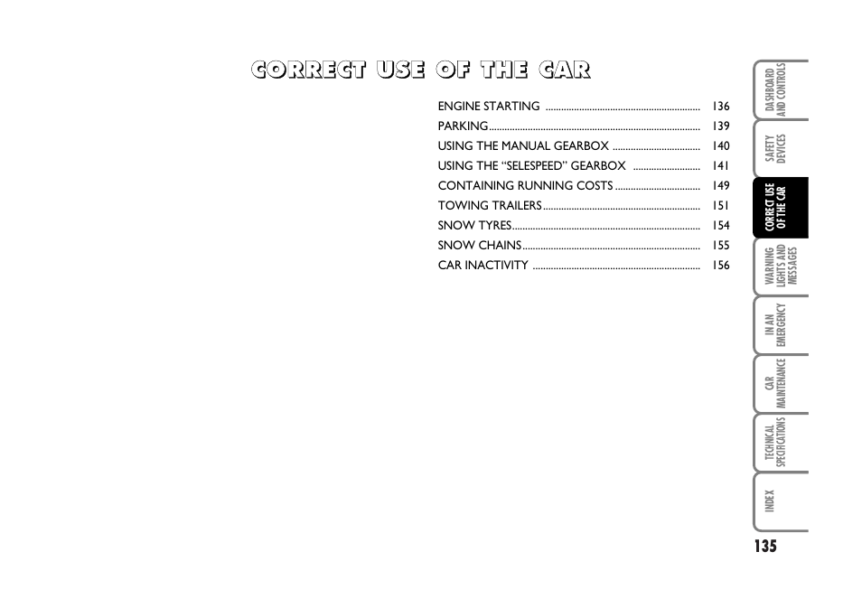 FIAT Stilo User Manual | Page 136 / 274