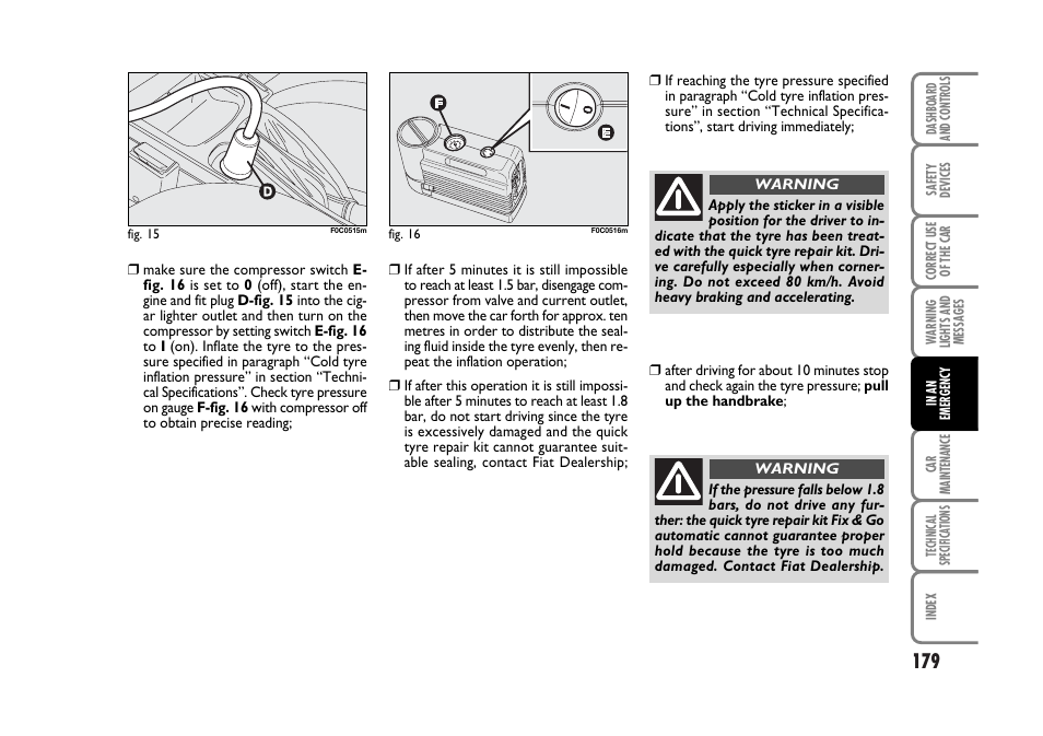 FIAT Stilo User Manual | Page 180 / 274