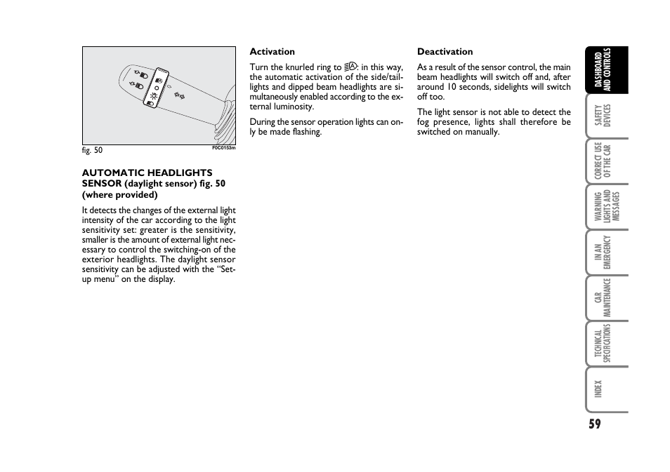 FIAT Stilo User Manual | Page 60 / 274