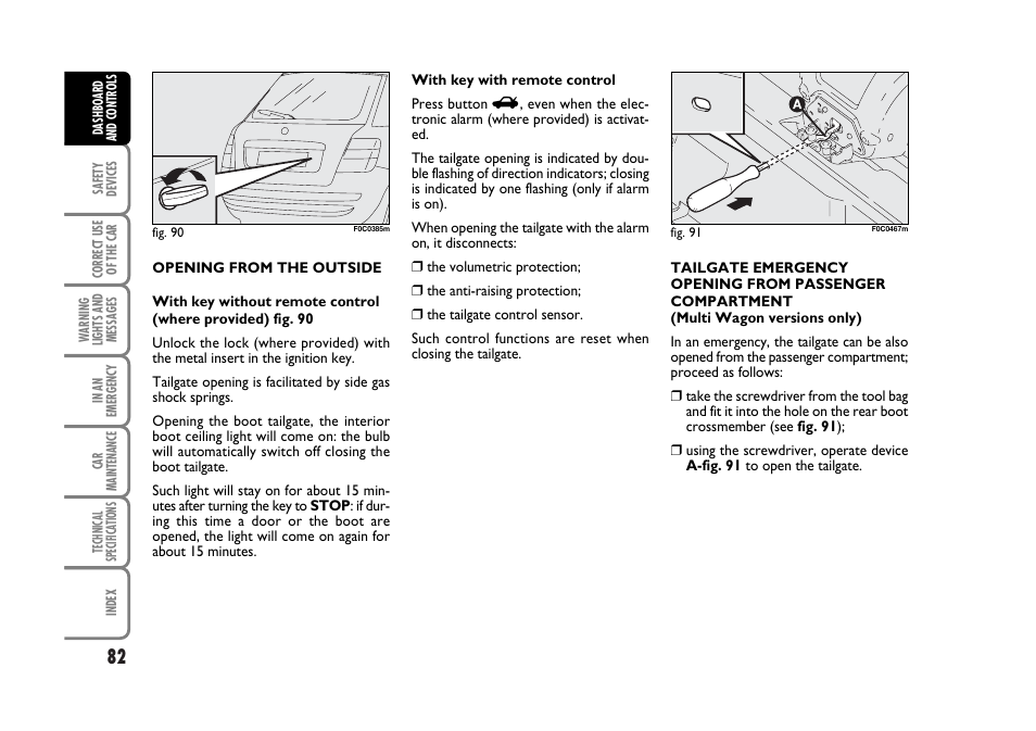 FIAT Stilo User Manual | Page 83 / 274