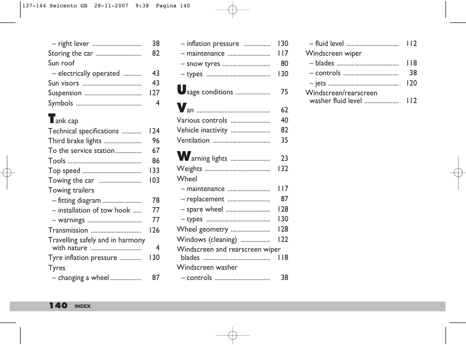 FIAT 600 User Manual | Page 141 / 146