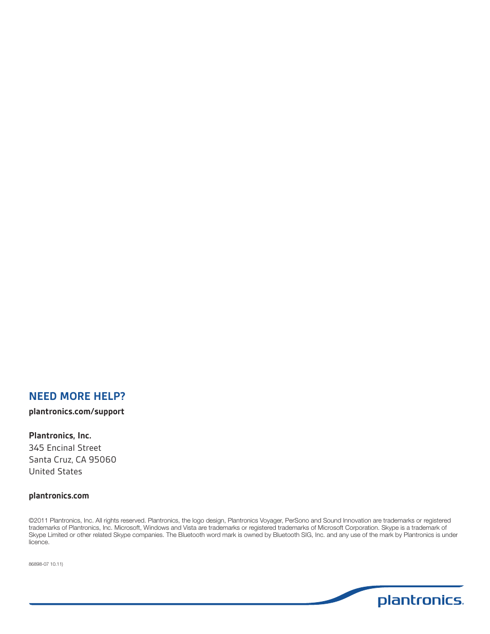 Need more help | Plantronics Voyager PRO UC User Manual | Page 23 / 23