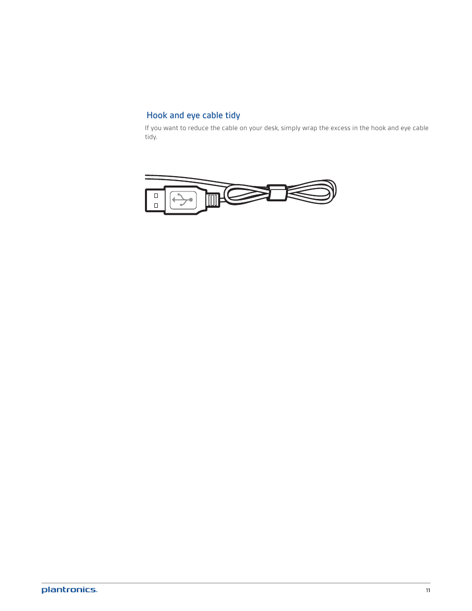 Hook and eye cable tidy | Plantronics Blackwire 435 User Manual | Page 11 / 13