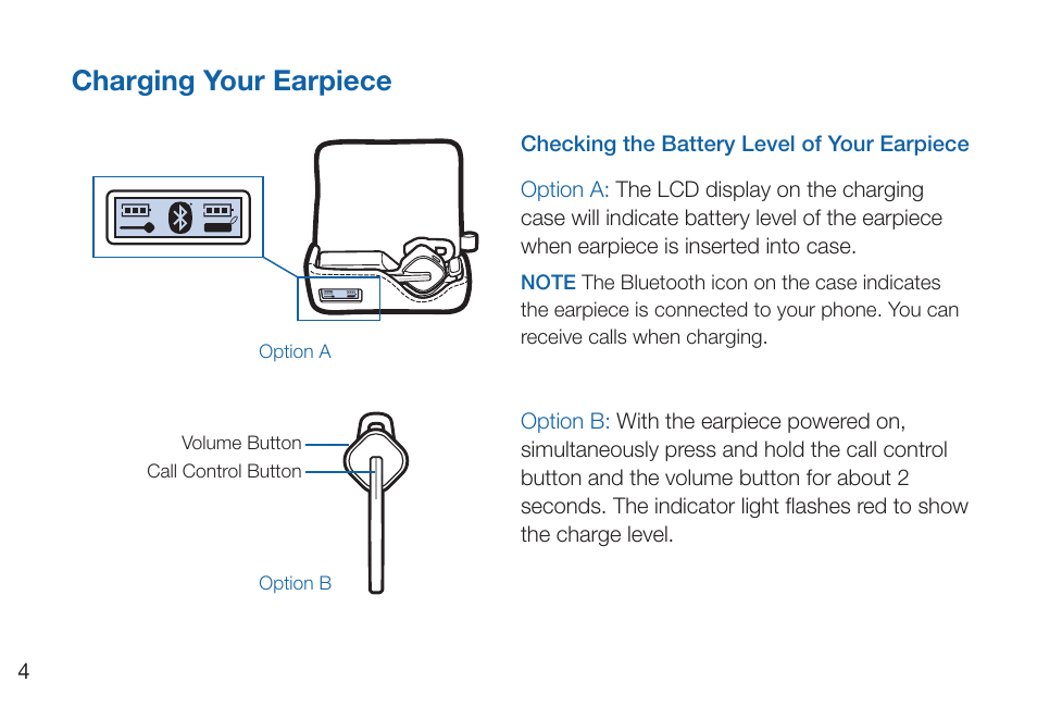 Charging your earpiece | Plantronics Discovery 975 User Manual | Page 8 / 21