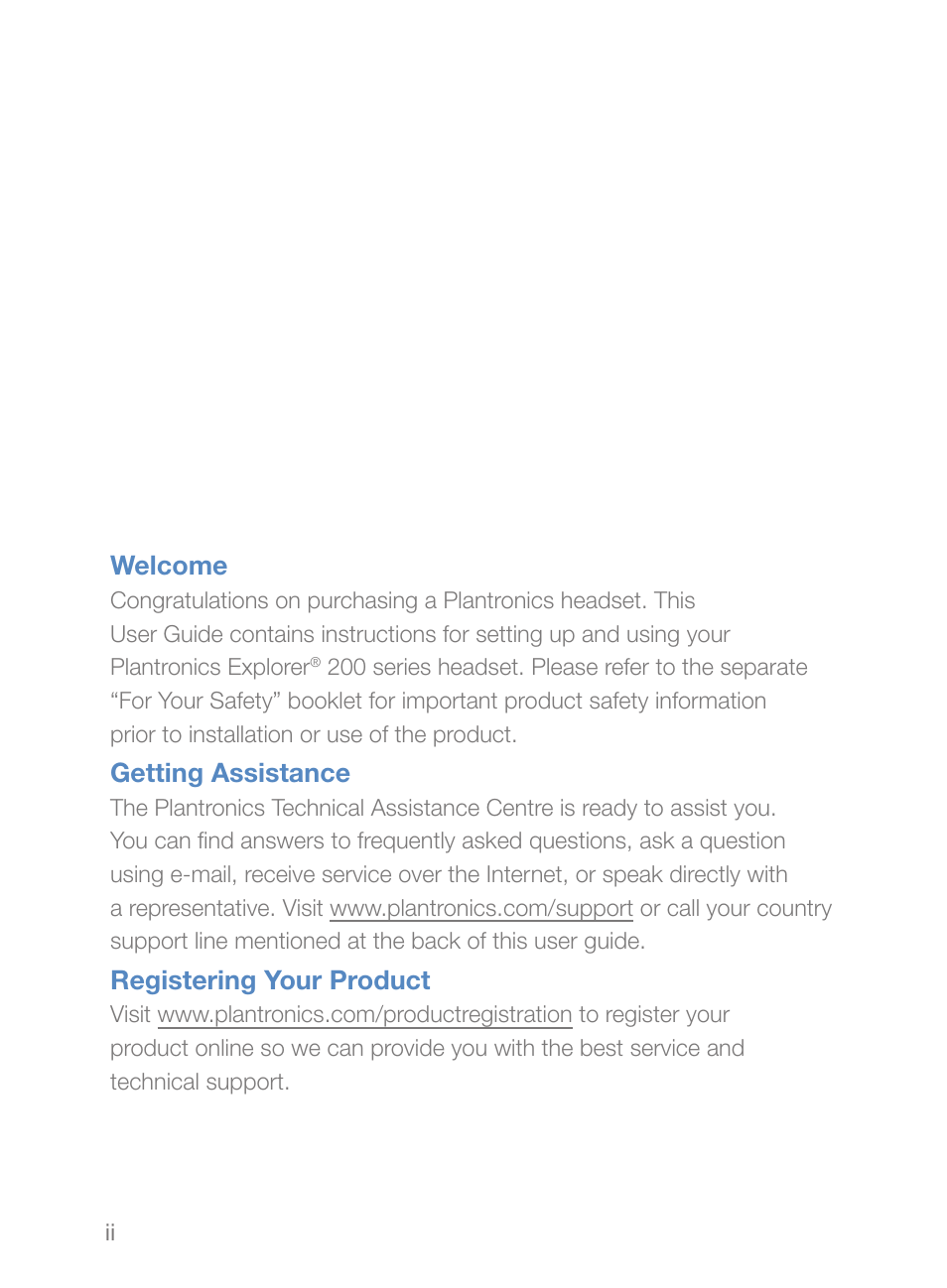 Plantronics Explorer 260 User Manual | Page 2 / 18