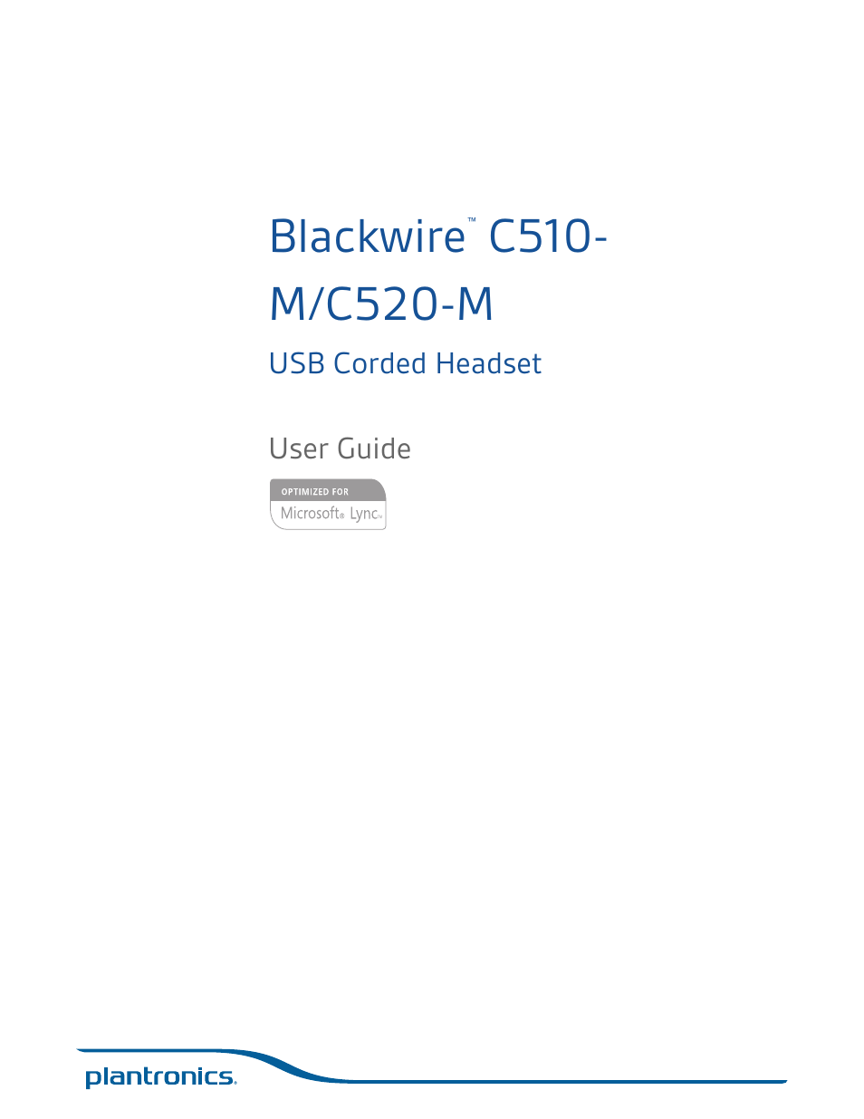 Plantronics Blackwire C520M User Manual | 14 pages