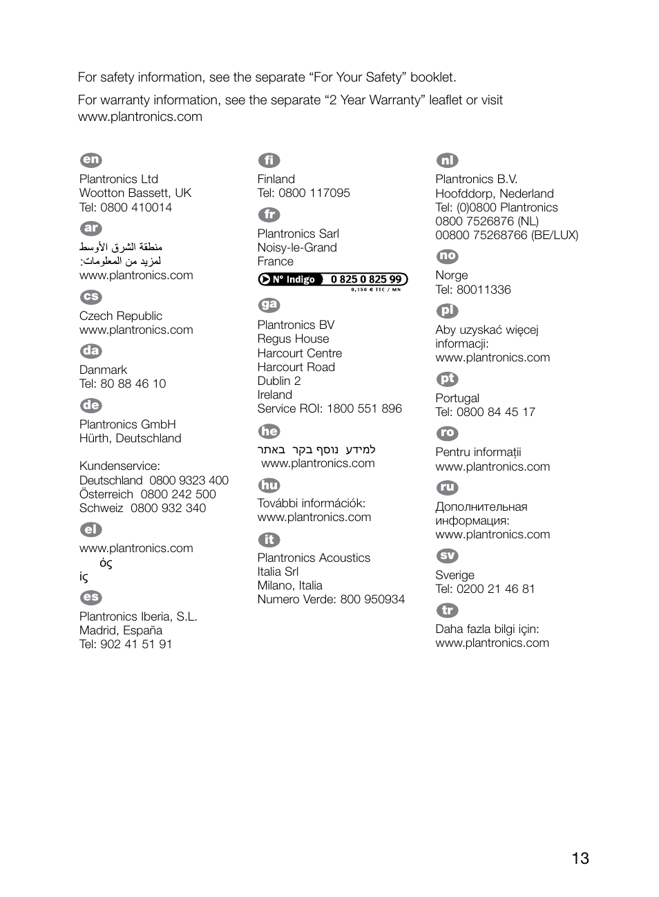 Plantronics Explorer 210 User Manual | Page 17 / 18
