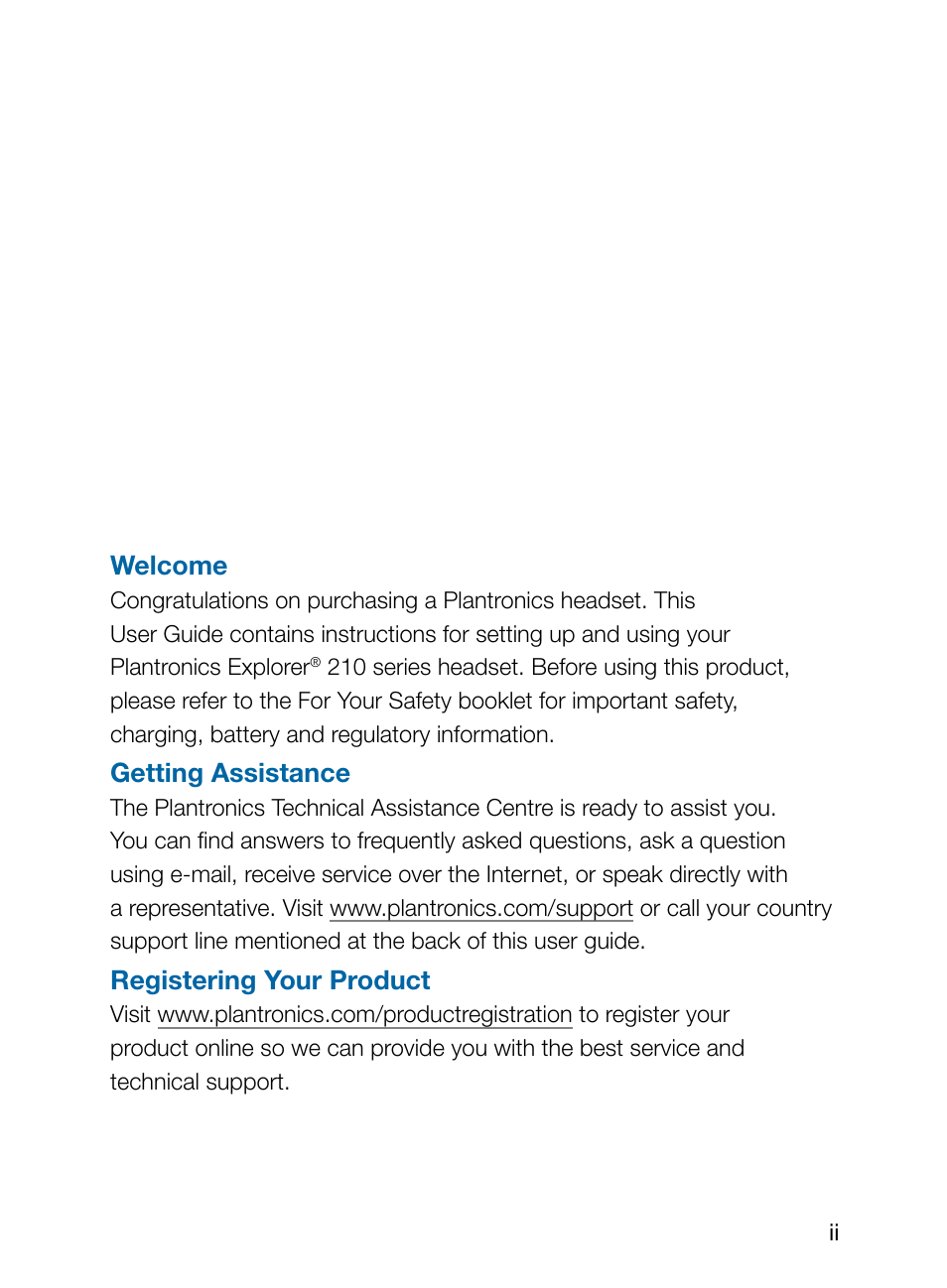 Plantronics Explorer 210 User Manual | Page 2 / 18