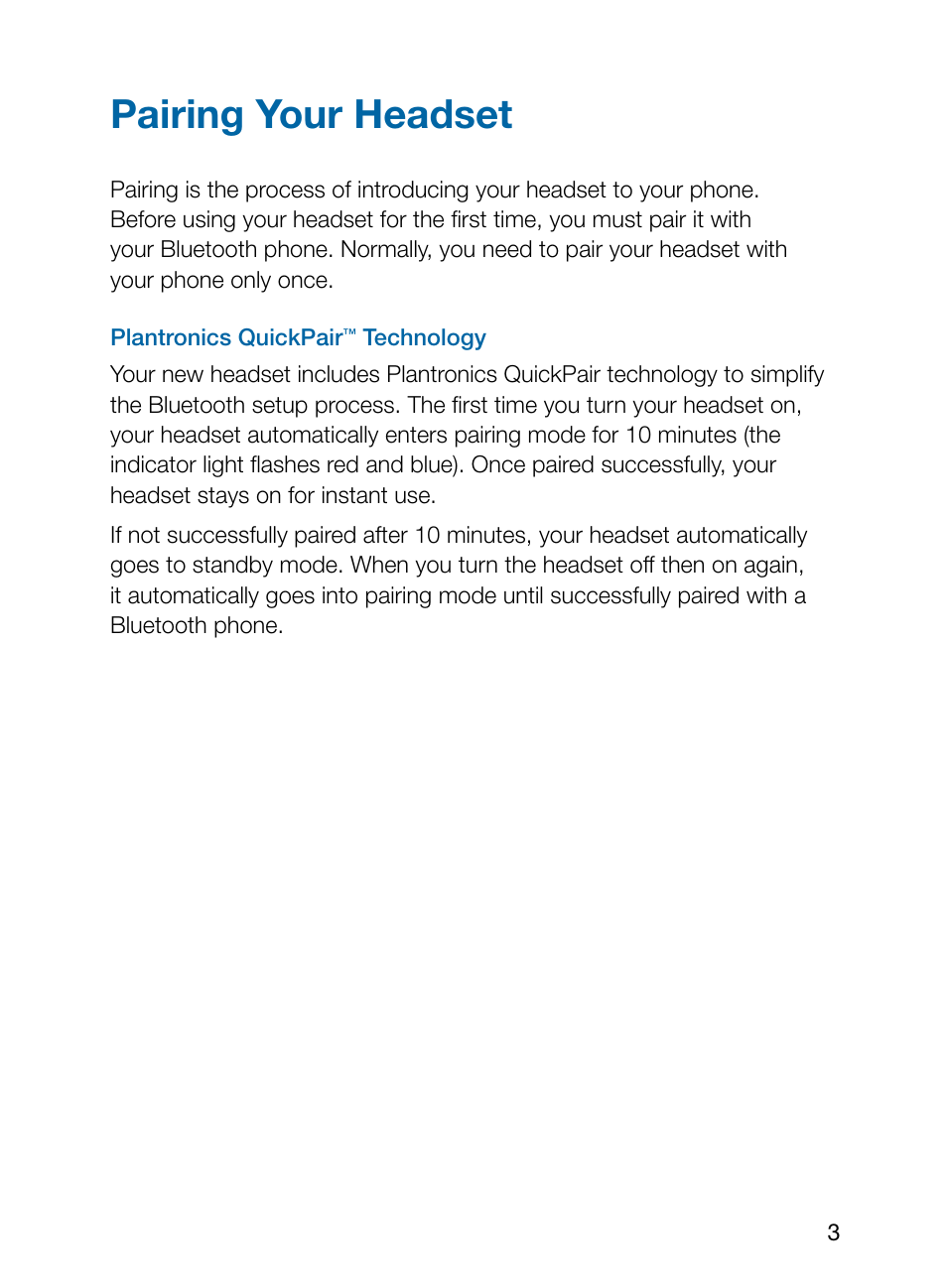 Pairing your headset | Plantronics Explorer 210 User Manual | Page 7 / 18