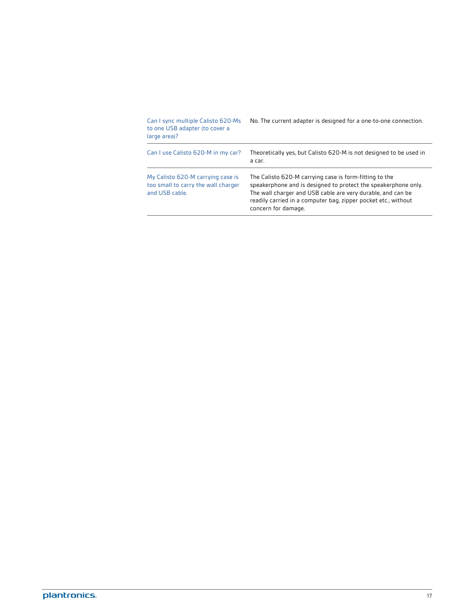 Plantronics Calisto 620-M User Manual | Page 18 / 19