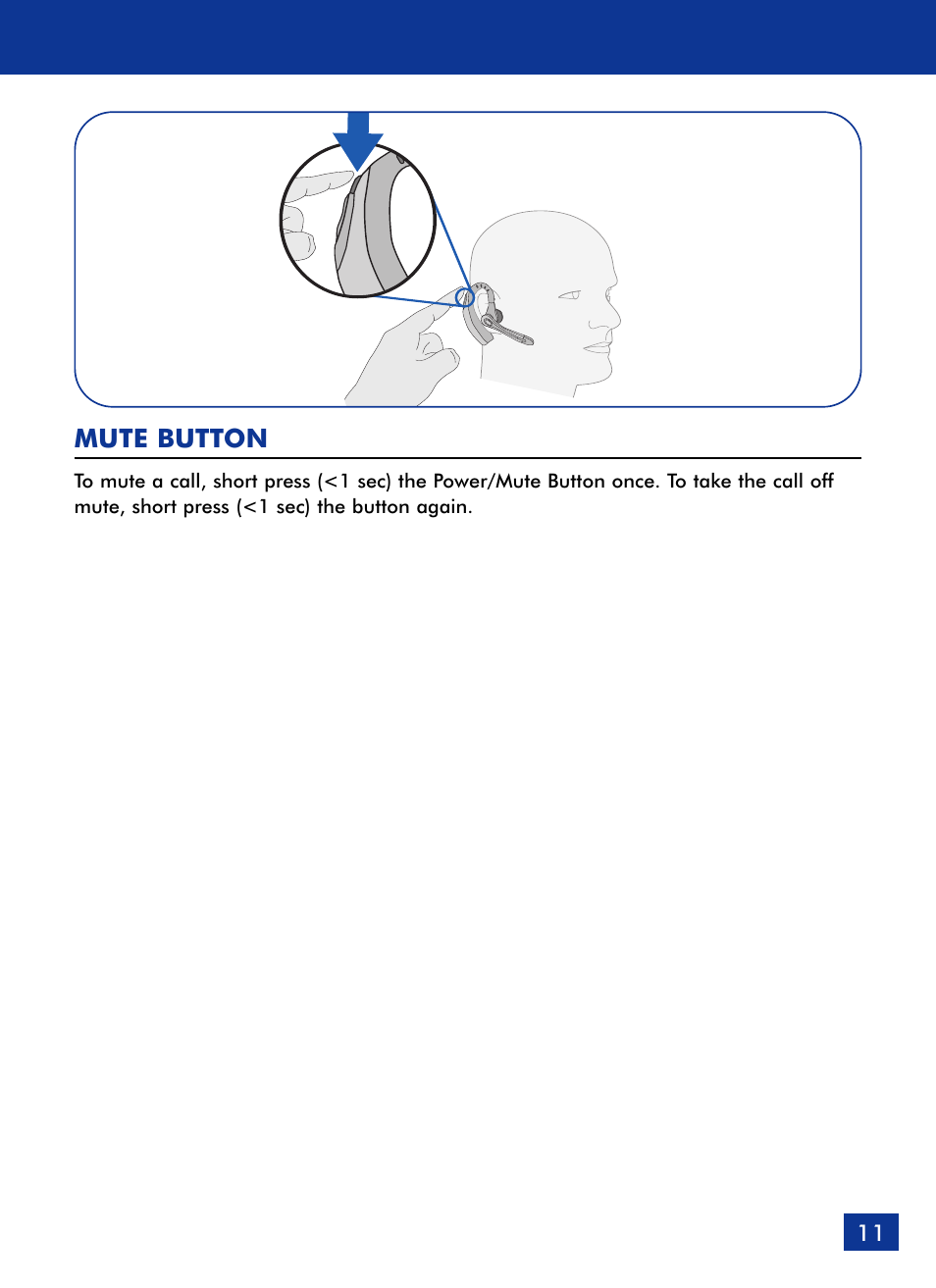 Mute button | Plantronics Voyager 510 Bluetooth Headset User Manual | Page 12 / 22