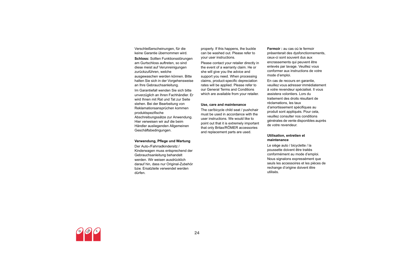 Britax KIDFIX User Manual | Page 25 / 83